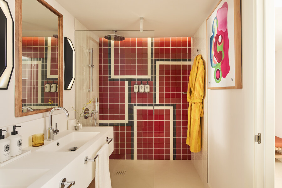 Studio-Suite Duplex mit Balkon und Meerblick Badezimmer